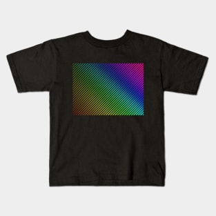 DIAGONAL STRIPES, RAINBOW COLOURS Kids T-Shirt